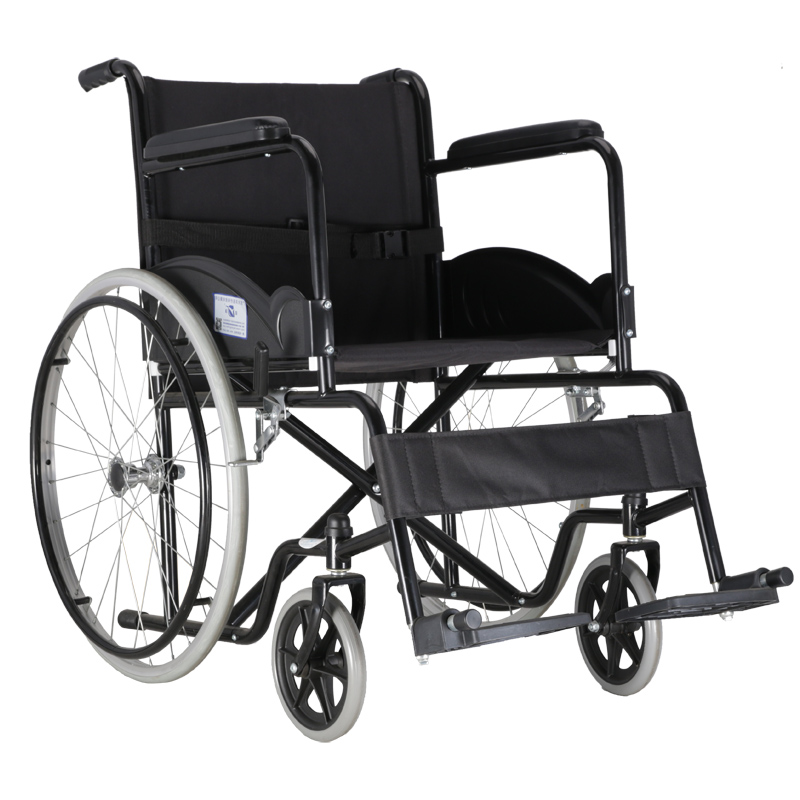 folding steel manual wheelchair