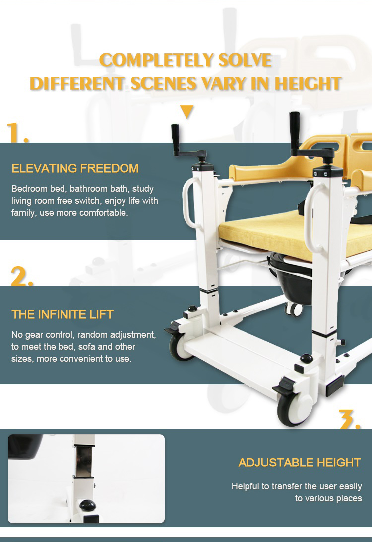 transfer lift commode chair