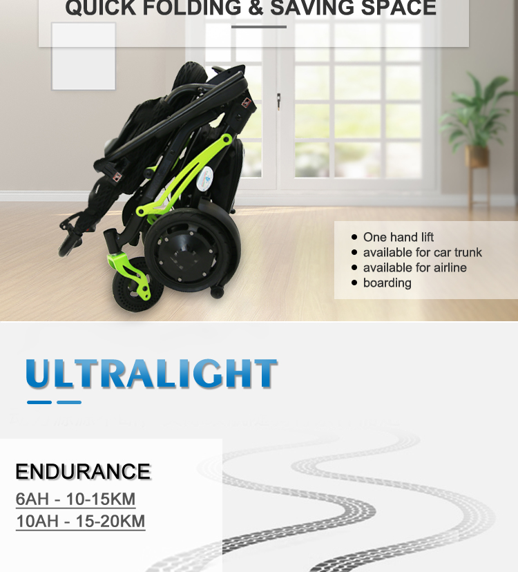 Lightweight electric wheelchairs Folding