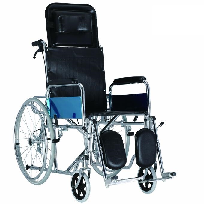 high back steel manual wheelchair