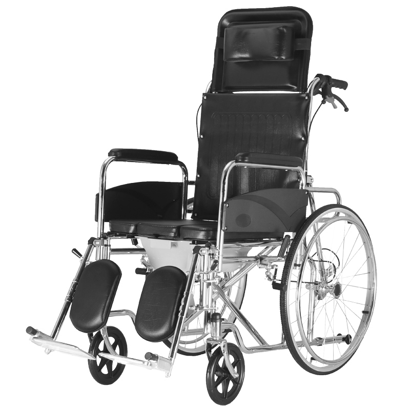 high back steel manual wheelchair