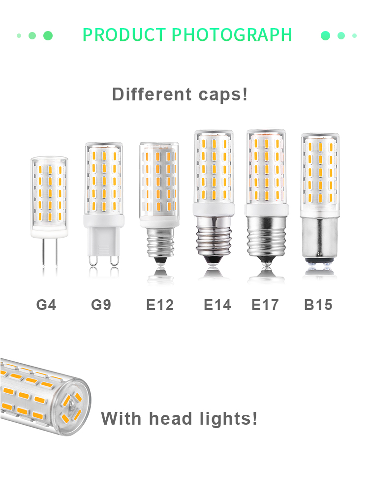 New E14 lamp head 4014 lamp beads 3W 4W 5W LED corn lamp AC100V 240V 100-265V led bulb CE RoHS 450lm