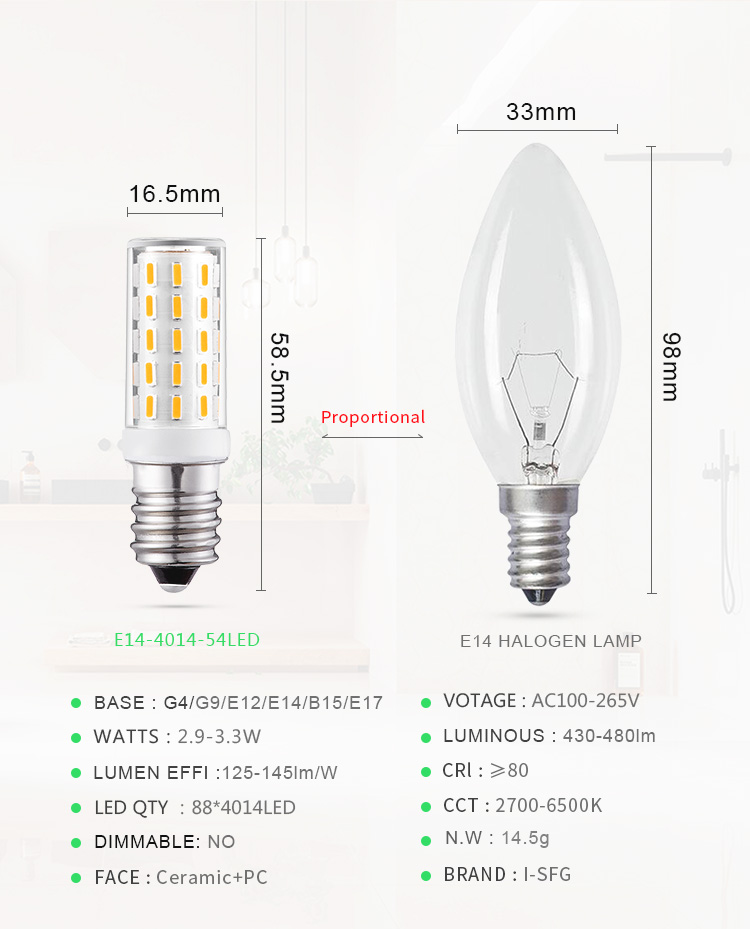 High Quality 3W 5W LED Light Bulb Dimmable E14 European Light Base AC230V E14 LED Light Bulbs
