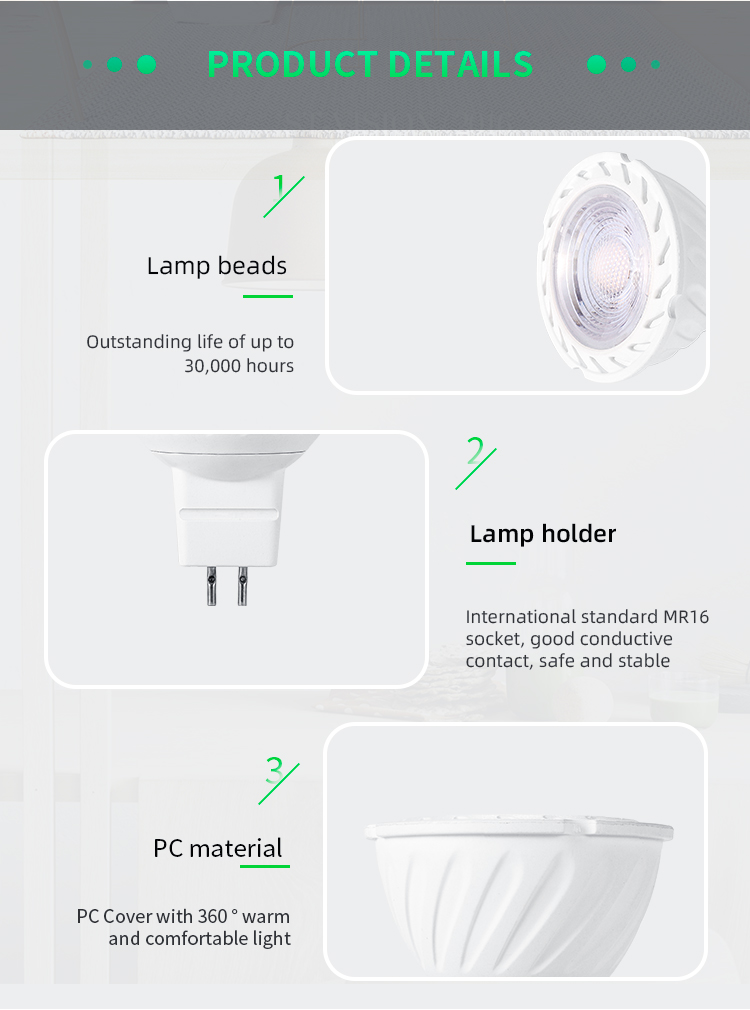New LED lamp cup does not flash ceiling light source spotlight MR16 household LED bulb
