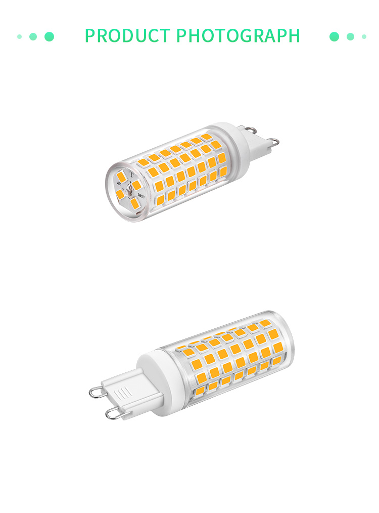 I-SFG G9 5W AC120V AC230V dimmable led bulb corn light 2835smd ceramic+PC high lumen 650lm ce rohs