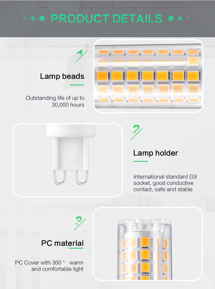 G9 LED Corn Light 230V Home Lighting Bulb 5W Decorative Light LED Bulb