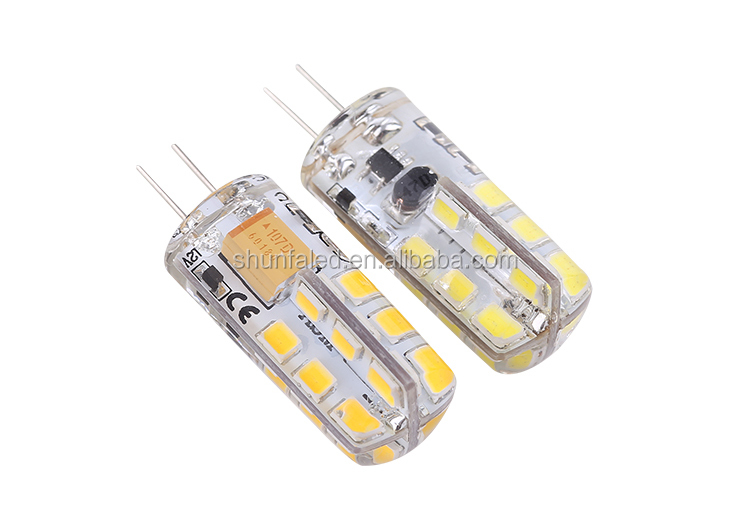 Silicone Dimmable G4 LED Lights AC/DC12V LED Clear Corn Bulb Lamp For Chandelier Light