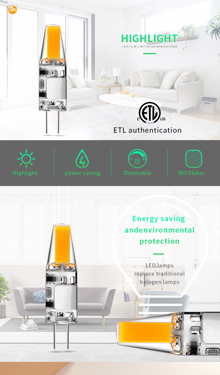 New home decoration lamp 1505cob bile capacitor 2W IP68 G4 led lamp ACDC12v led lighting corn lamp