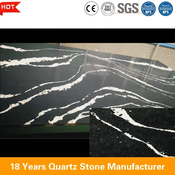 Black Veins Quartz Stone For Sale price of quartzite stone products 「Black Marquina」