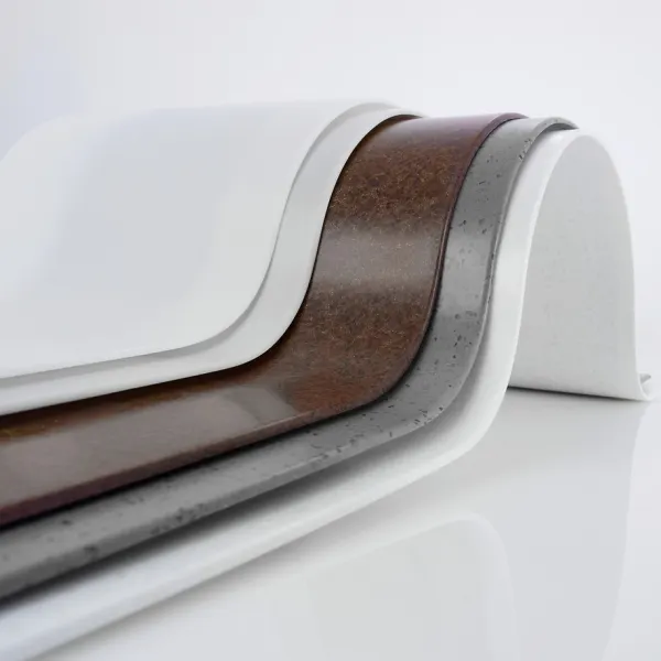 Bendable pure white acrylic artificial stone solid surface for Interior decoration
