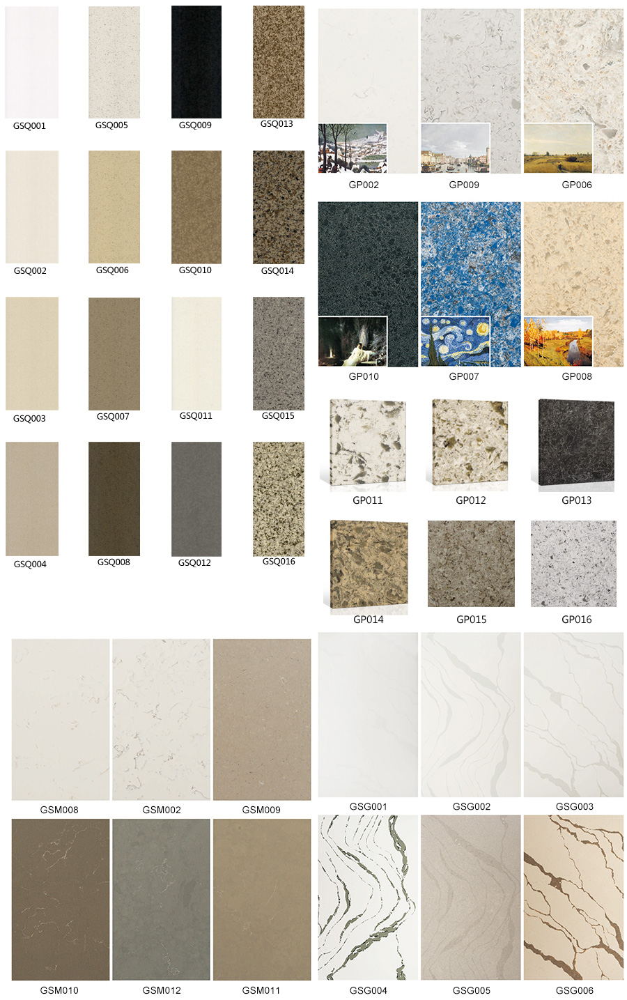 quartz stone color series