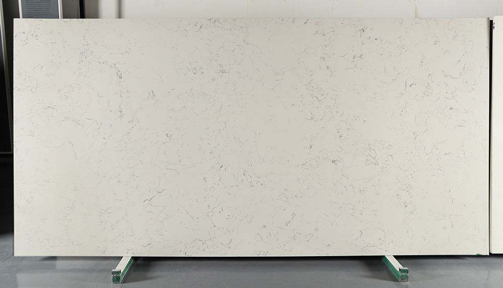 White Artificial Quartz Dining Table Top Engineered Quartz Slabs