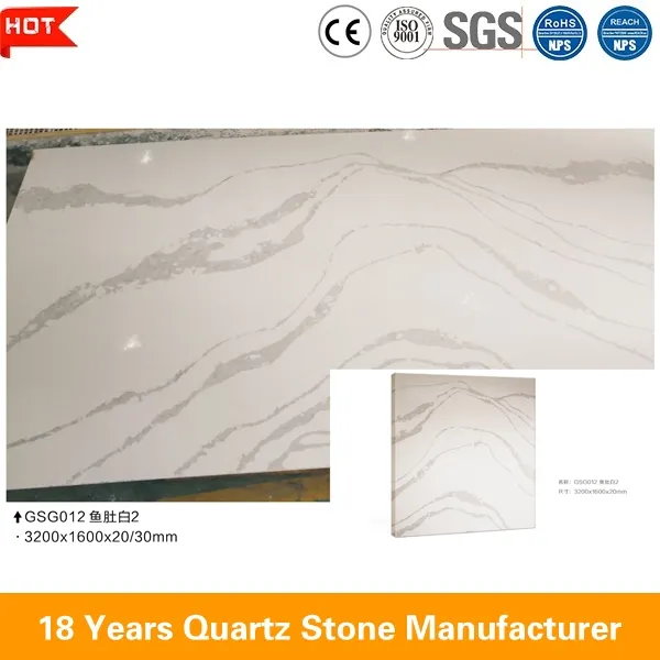 Latest and natural Quartz Stone, engineered stone quartz slabs 「Toscana Calacatta」