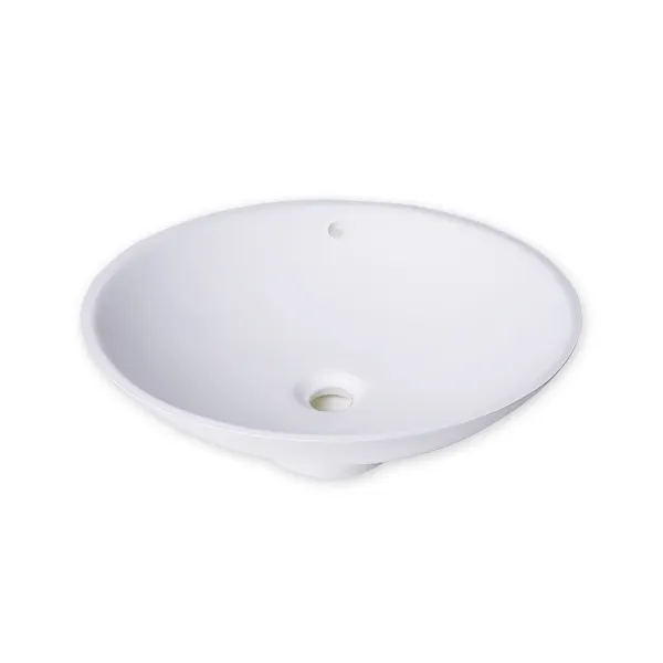 108 white acrylic solid surface basin round sinks for bathrooms