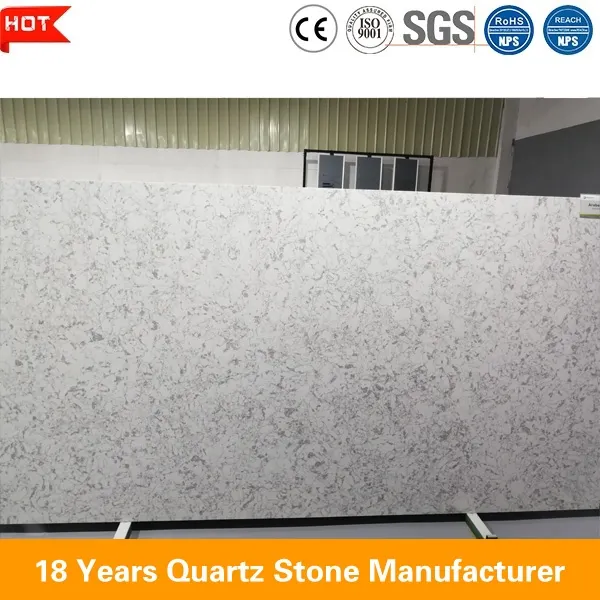 non-toxic and no radiation big size china arabescato quartz stone