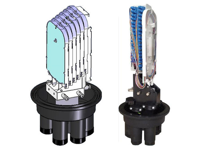 1*16 Splitting Fiber Optic Dome Closure IP68 Outdoor FOSC PP Thread Mechanical Sealing 0