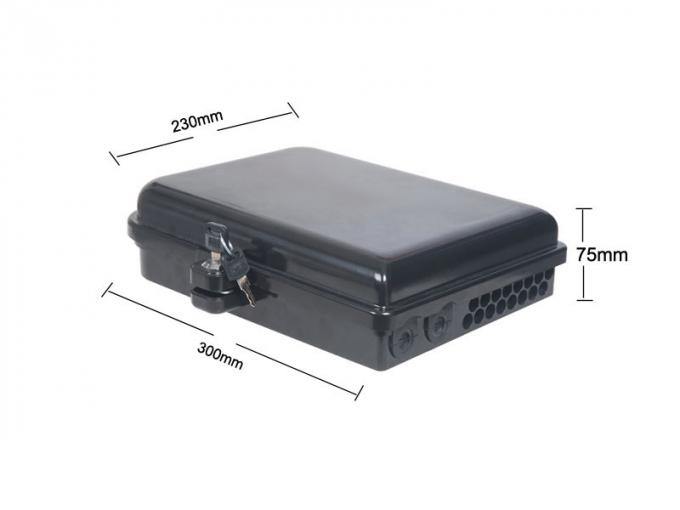 Black Fiber Optic Distribution Box , Fiber Optic Enclosures Wall Mount 0