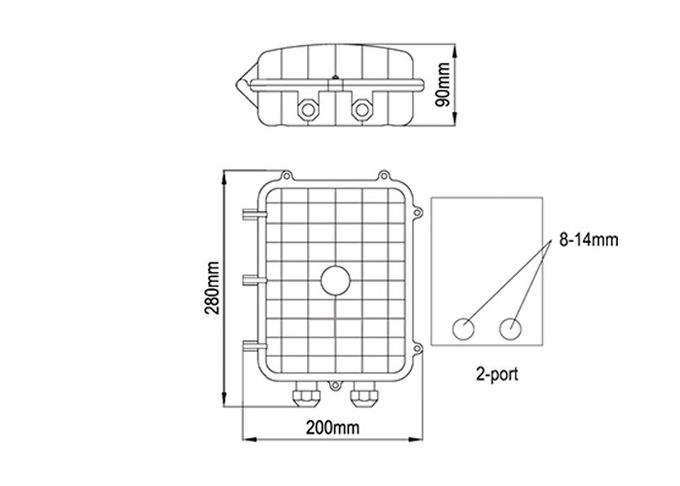 FTTH Fiber Optic Distribution Splice Closure Holding Pole Aerial Underground Duct Mounting 0