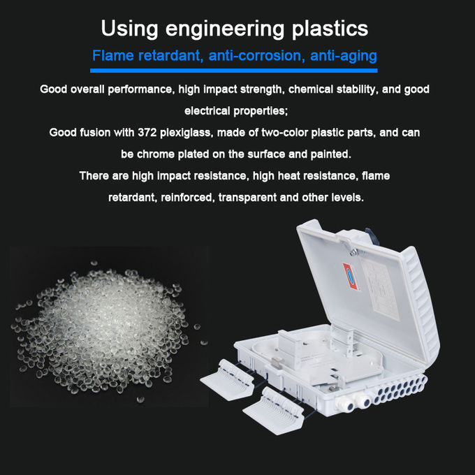 2 Into 16 Out Overhead Fiber Optic Distribution Box Splicing Black Holding Pole Gray 6