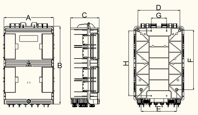 Fast Connect Fiber Optic Distribution Box 4 Into SC 16 Ports Wall Mounting Holding Pole 0