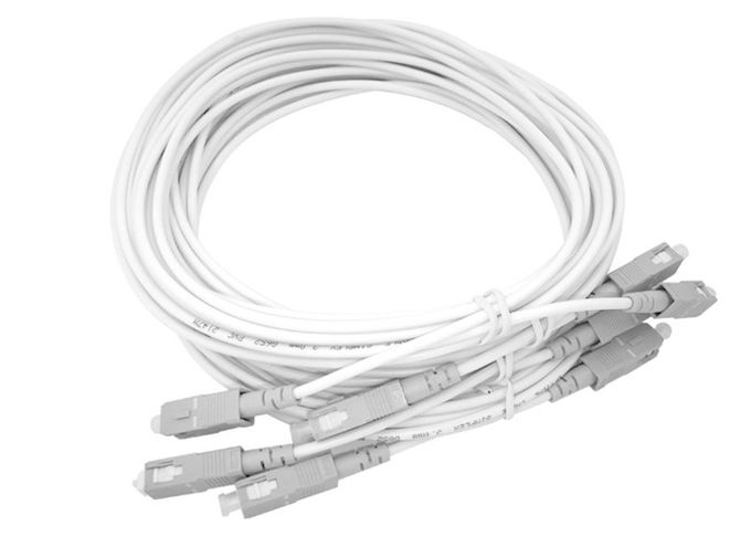 Communication Cabinet SC/APC Fiber Optic Patch Leads SM 3m Transfer Box LSZH Outer Sheath 0