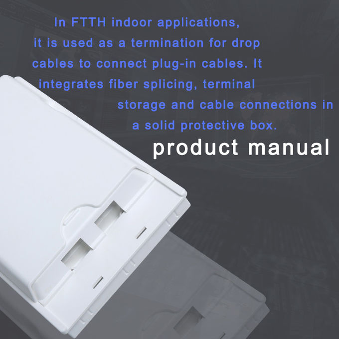 2 Core Mini FTTH Distribution Terminal Box Flame Retardant SC APC Adapters Include 5