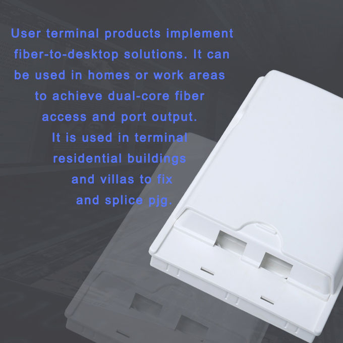 2 Core Mini FTTH Distribution Terminal Box Flame Retardant SC APC Adapters Include 6