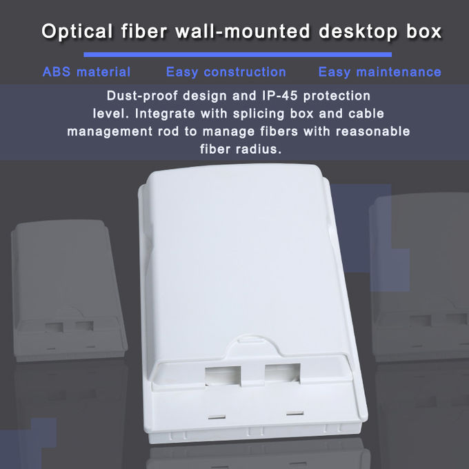 2 Core Mini FTTH Distribution Terminal Box Flame Retardant SC APC Adapters Include 0