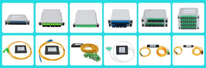 Módulo divisor PLC de fibra óptica 1U 1x32 para montaje en rack, digital, baja pérdida de inserción 0