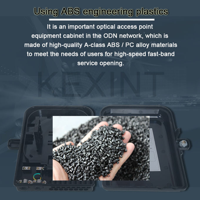 24 Core Outdoor Fiber Optic Distribution Box ABS PC Wall Hanging Pole Installation 6