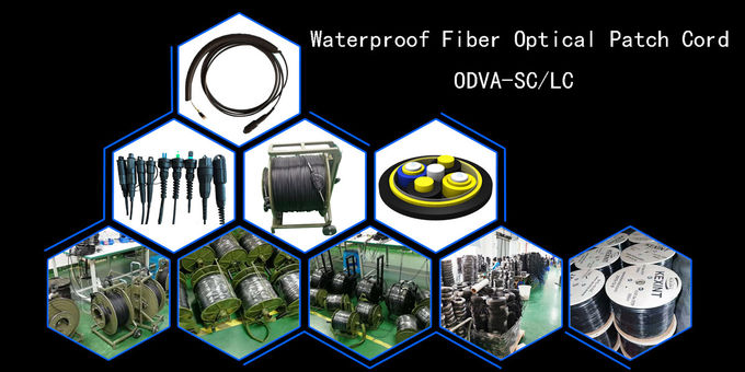 ODVA-SC/LC Waterproof Fiber Optical Patch Cord 0.2db Insertion Loss For RRU BBU 0