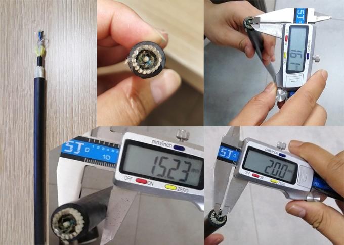 24B1.3 Span 200M PE HDPE GYFTY83 Fiber Optic Armoured Cable 1