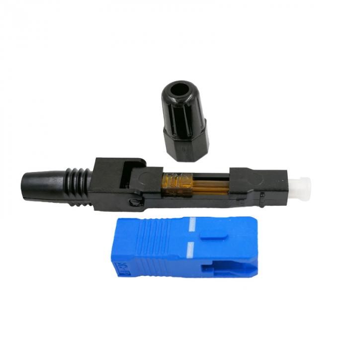 Clamshell SC-APC Fiber Optic Quick Connector 0.3dB Insertion Loss Easily Installed 55cm 1