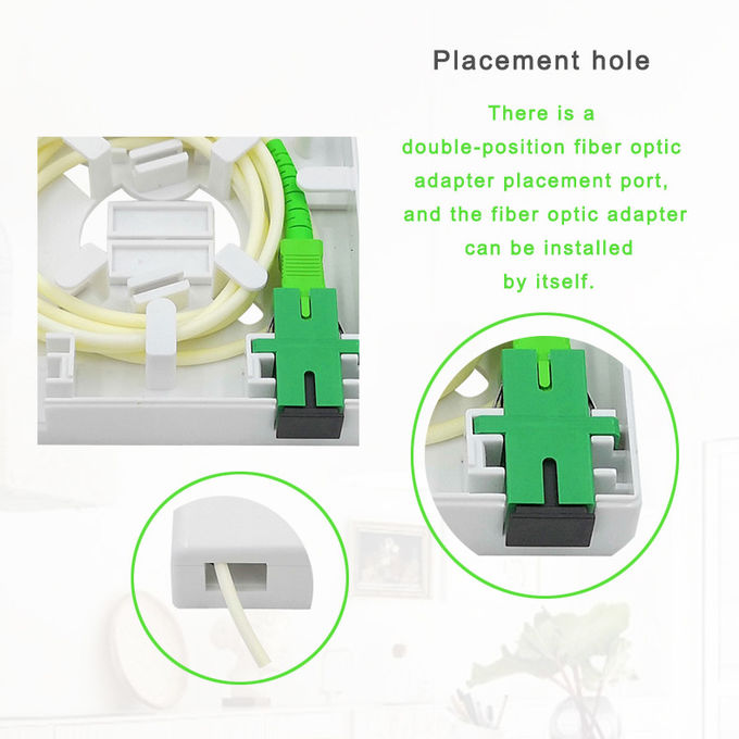 Caja de distribución de fibra óptica ignífuga, resistente al polvo y multifuncional, FTTH 86 ABS 4