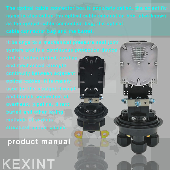 48 Cores Wall Mount Fiber Optic Joint Box Splice Closure Enclosure Outdoor FOSC MPP Mechanical 6