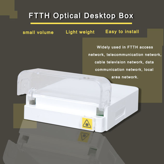FTTH Termination Box ABS Fiber Optic Distribution Box G657A2 Flame Retardant 0