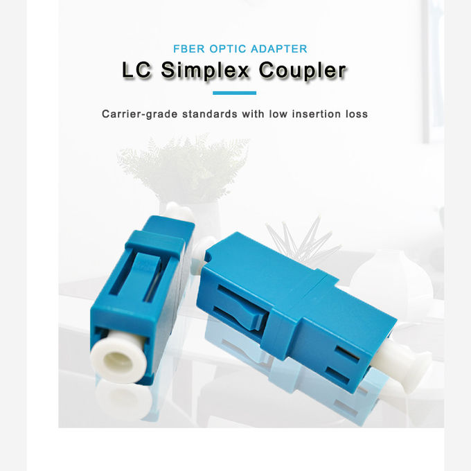 Adaptador de fibra óptica LC monomodo SIMPLEX SM MM APC OM3 OM4 con funda cerámica 0