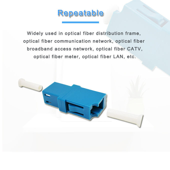 Adaptador de fibra óptica LC monomodo SIMPLEX SM MM APC OM3 OM4 Manga cerámica 2