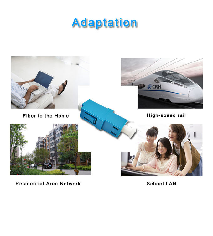 Adaptador de fibra óptica LC monomodo SIMPLEX SM MM APC OM3 OM4 con funda cerámica de 8