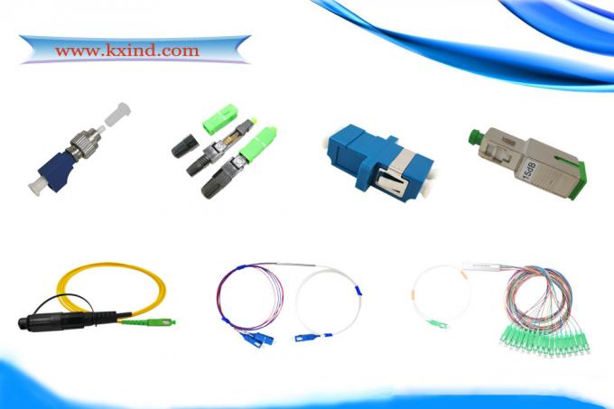 Adaptadores de fibra óptica ST a SC, bridas ópticas hembra-macho, azul grisáceo, 4 unidades