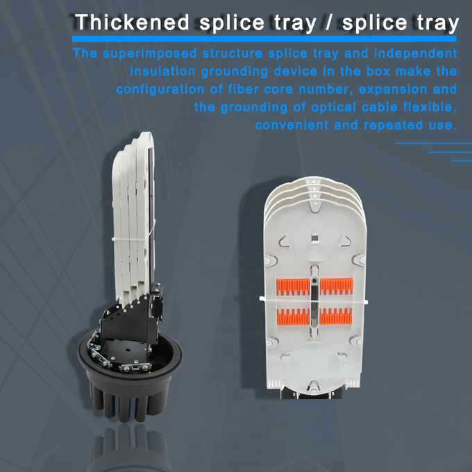 24-144 Core Dome Fiber Optic Splice Closure Joint Cable Fully Mechanical Sealing 5