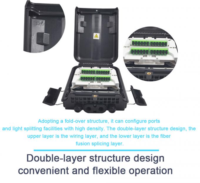 IP65 FTTH 24cores Fiber Optic Distribution Box PC ABS 8