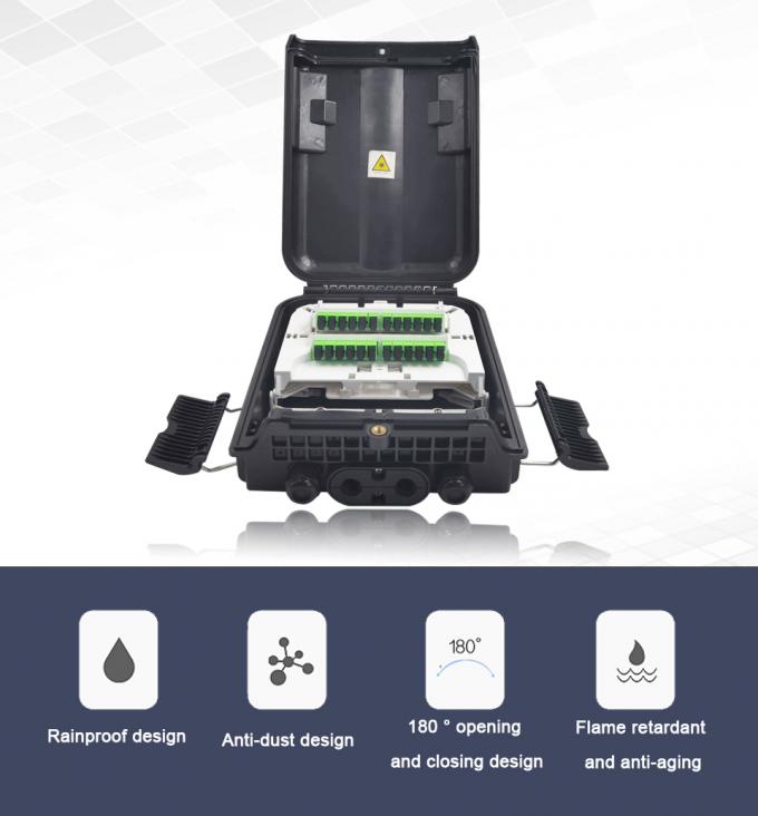 IP65 FTTH 24cores Fiber Optic Distribution Box PC ABS 1