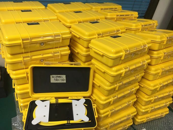 Caja de cable de lanzamiento OTDR Herramienta de fibra óptica para exteriores Conector SC/APC LC/APC 1 km SM 1310/1550 nm 3