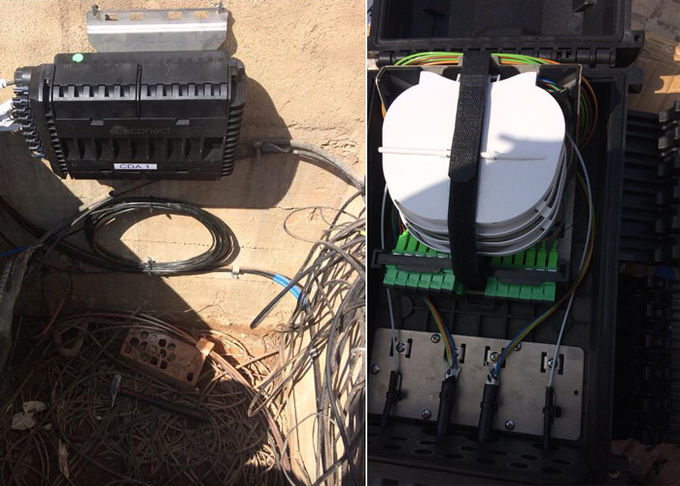 Caja de empalme multinúcleo para montaje en pared de fibra óptica, cable de bajada aéreo, antioxidante 3