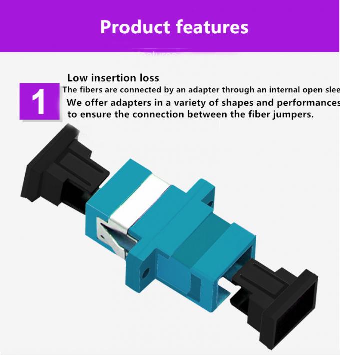 Single Mode To Multimode Fiber Optic Adapters FC Fiber Coupler 60db Insertion Loss 0