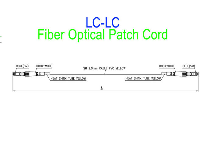 Cable de conexión de fibra óptica con revestimiento LSZH y conector SC/APC/SC/UPC de 50 m