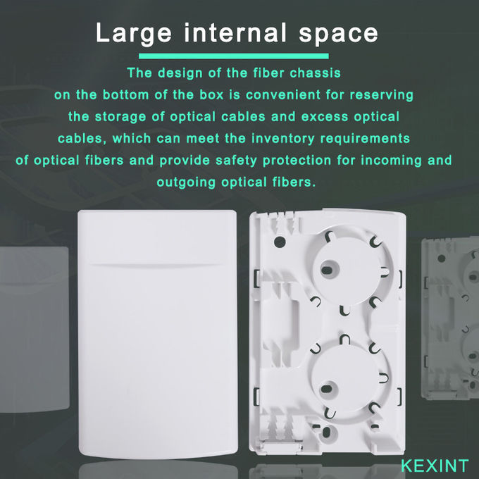 Caja de terminación de cable de fibra óptica de red de 4 puertos, 2 núcleos, SC APC, 120 x 80 x 25 mm, 2 unidades