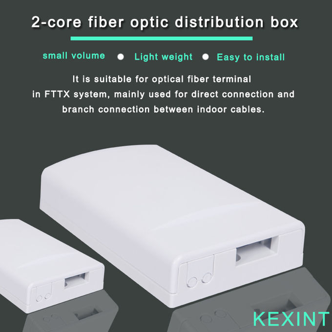 Caja de terminación de cable de fibra óptica de red de 4 puertos, 2 núcleos, SC APC, 120 x 80 x 25 mm, 3