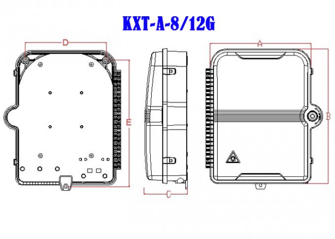 12 Core Fiber Optic Distribution Box , Fiber Optic Joint Box Wall Hanging 0